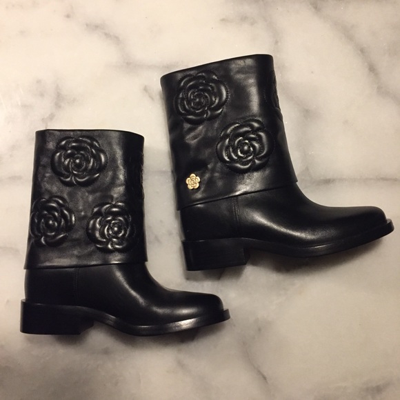 CHANEL Shoes - Chanel Camelia Boots 37 NEW!
